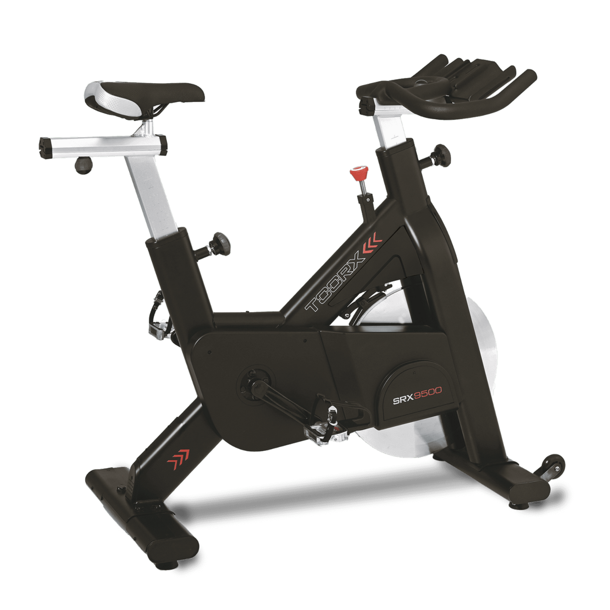 Ex esposizione Gym Bike Indoor Cycle SRX 9500 Linea Toorx Trasmissione a cinghia Volano 24 kg Peso massimo utilizzatore 150 Kg bike da spinning