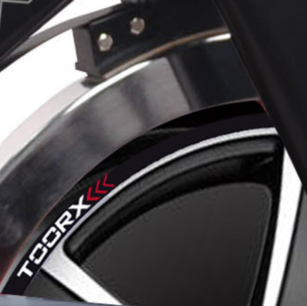 Gym Bike SRX-70 S con Ricevitore Wireless Linea Toorx Trasmissione; a cinghia Massa volanica; peso 22 kg Peso max utente; 125 kg bike da spinning