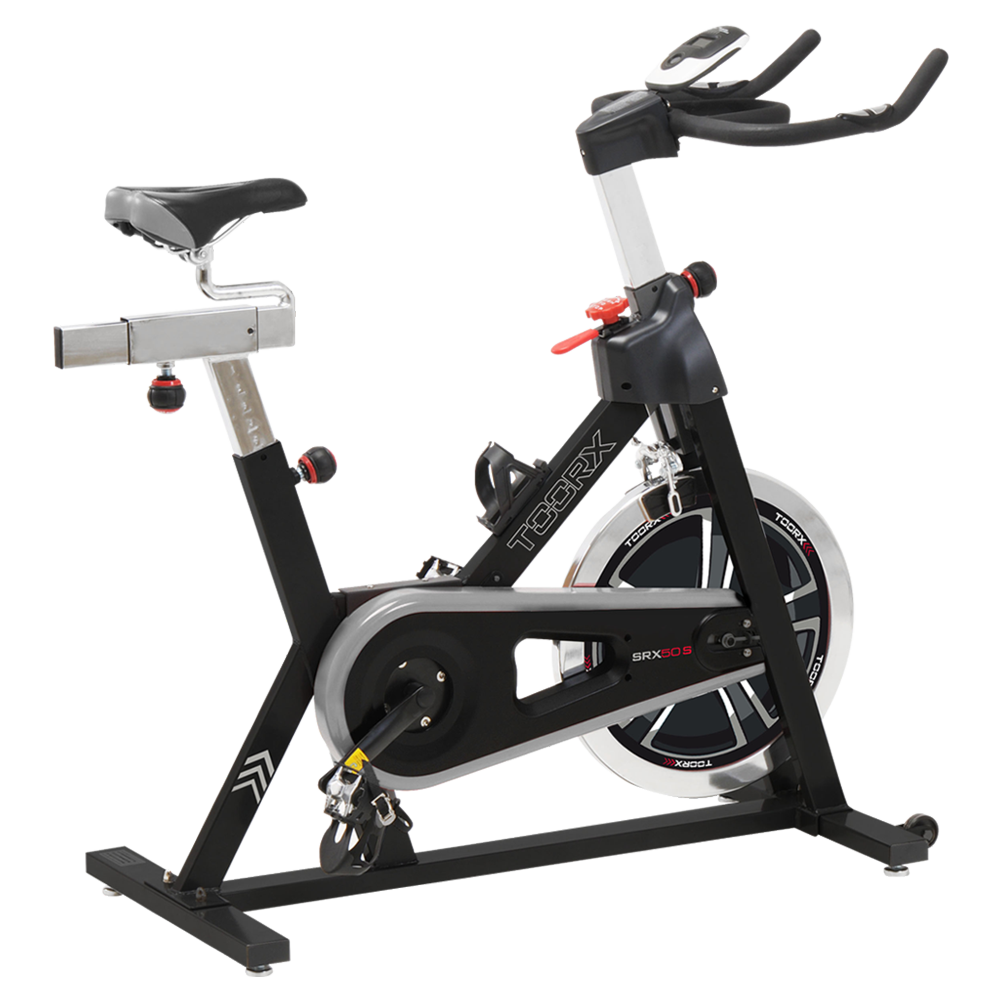 Gym Bike SRX-50 S Linea Toorx Trasmissione; a catena Massa volanica; peso 20 kg Peso max utente; 125 kg bike da spinning