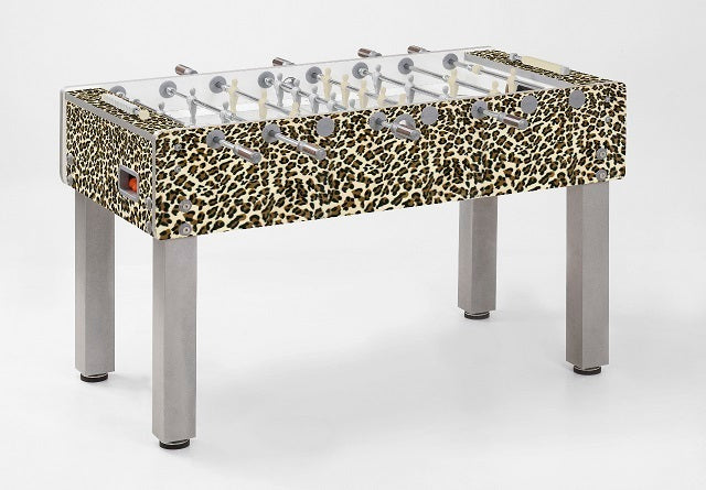 Calciobalilla G500 DESIGN & STYLE CALCIOBALILLA - ANIMAL LEOPARD - ASTE RIENTRANTI GARLANDO