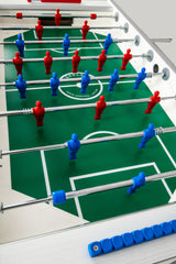 Calciobalilla G 500 Weatherproof Bianco piano gioco in vetro con Aste Rientranti Garlando in omaggio 50 Palline + Copertina Impermeabile + piedini
