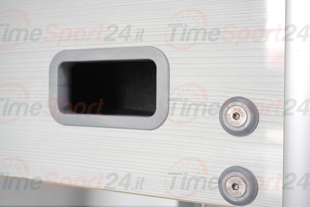 Calciobalilla G500 Weatherproof Bianco con Aste Rientranti- biliardino Garlando con 50 Palline e Copertina Impermeabile in Omaggio cd.G500WBIRCLA