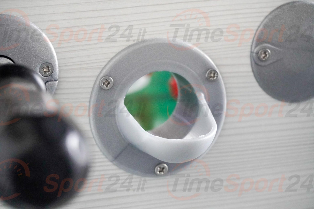 Calciobalilla G500 Weatherproof Bianco con Aste Rientranti- biliardino Garlando con 50 Palline e Copertina Impermeabile in Omaggio cd.G500WBIRCLA