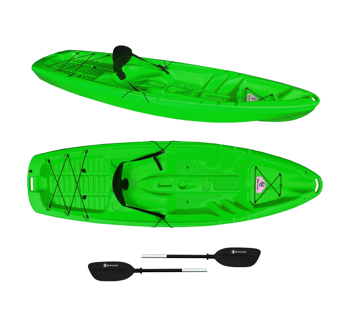 canoa monoposto GIL 2.0 BIG MAMA START - kayak da 254 cm + seggiolino + pagaia - VERDE