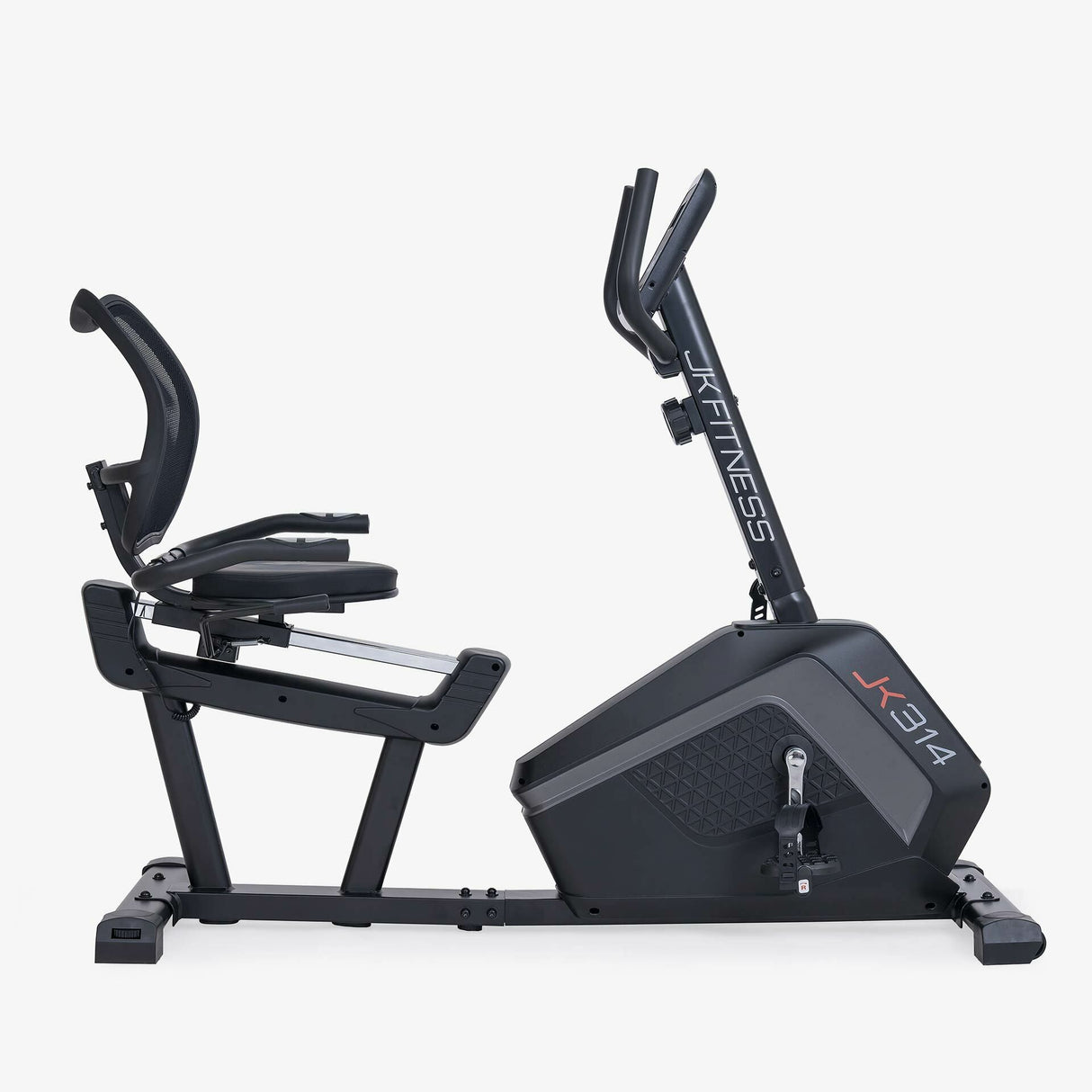 JK314 La nuova cyclette elettromagnetica recumbent- JK Fitness - ingresso facilitato - volano 9 kg bilanciata e pedivella da 17 cm