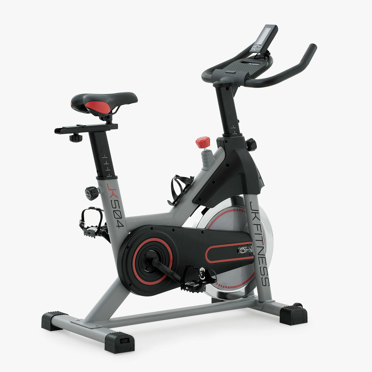 Nuova Indoor bike JK504 con freno meccanico e trasmissione a cinghia + ricev. cardio - JK Home Fitness