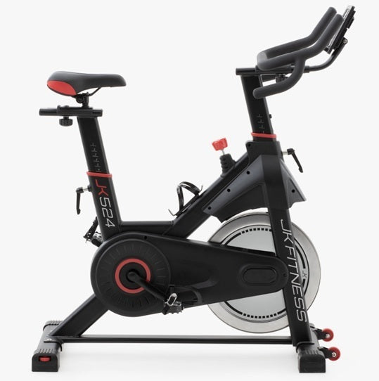Jk524 Gym Bike Indoor Cycle magnetica - trasmissione a cinghia + Ricev. cardio + predisposizione apps Zwift* e Kinomap*