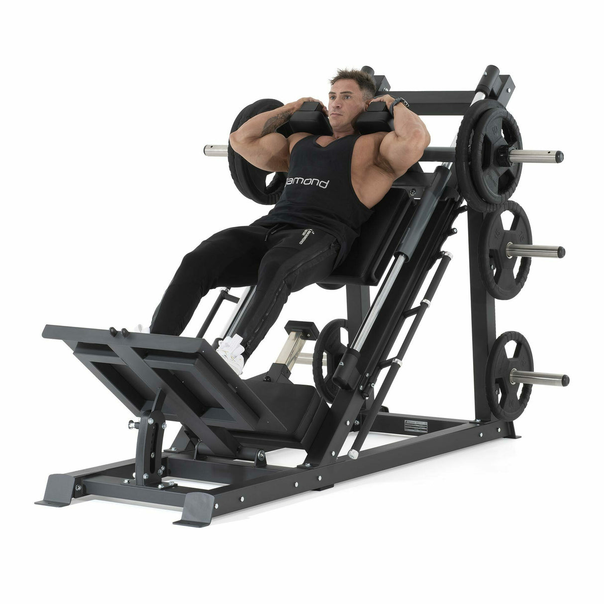 Combo Leg Press 45°/Linear Hack Squat machine - Plate Loaded Linea Diamond cod. PL-COMBOLEGPRESSHACK