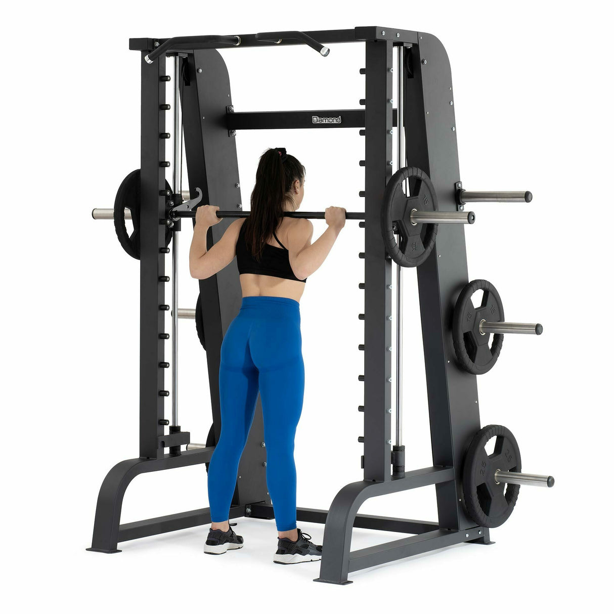 Smith Machine + Postazione Rack - Plate Loaded Linea Diamond cod. PL-SMITHMACHINE-N
