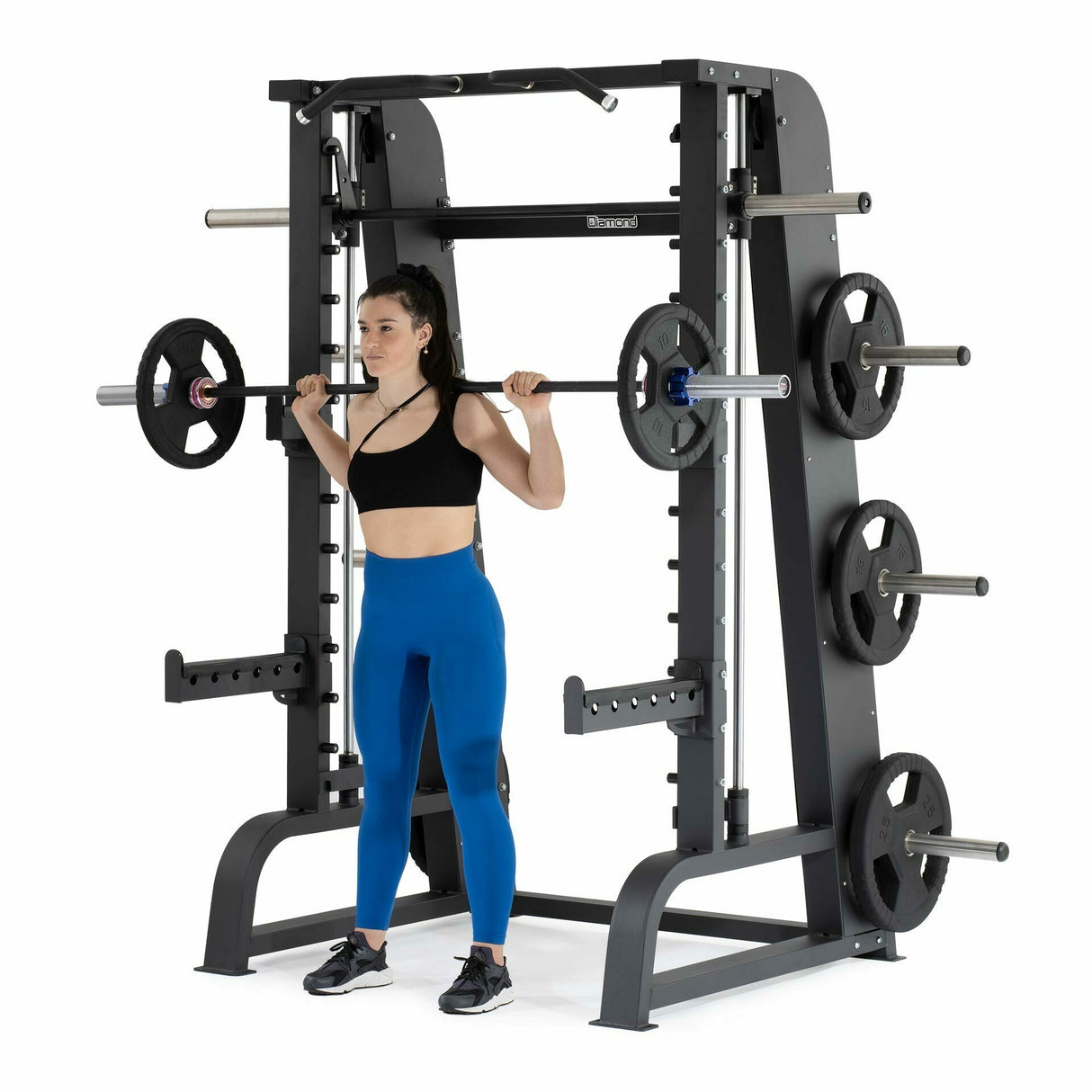 Smith Machine + Postazione Rack - Plate Loaded Linea Diamond cod. PL-SMITHMACHINE-N