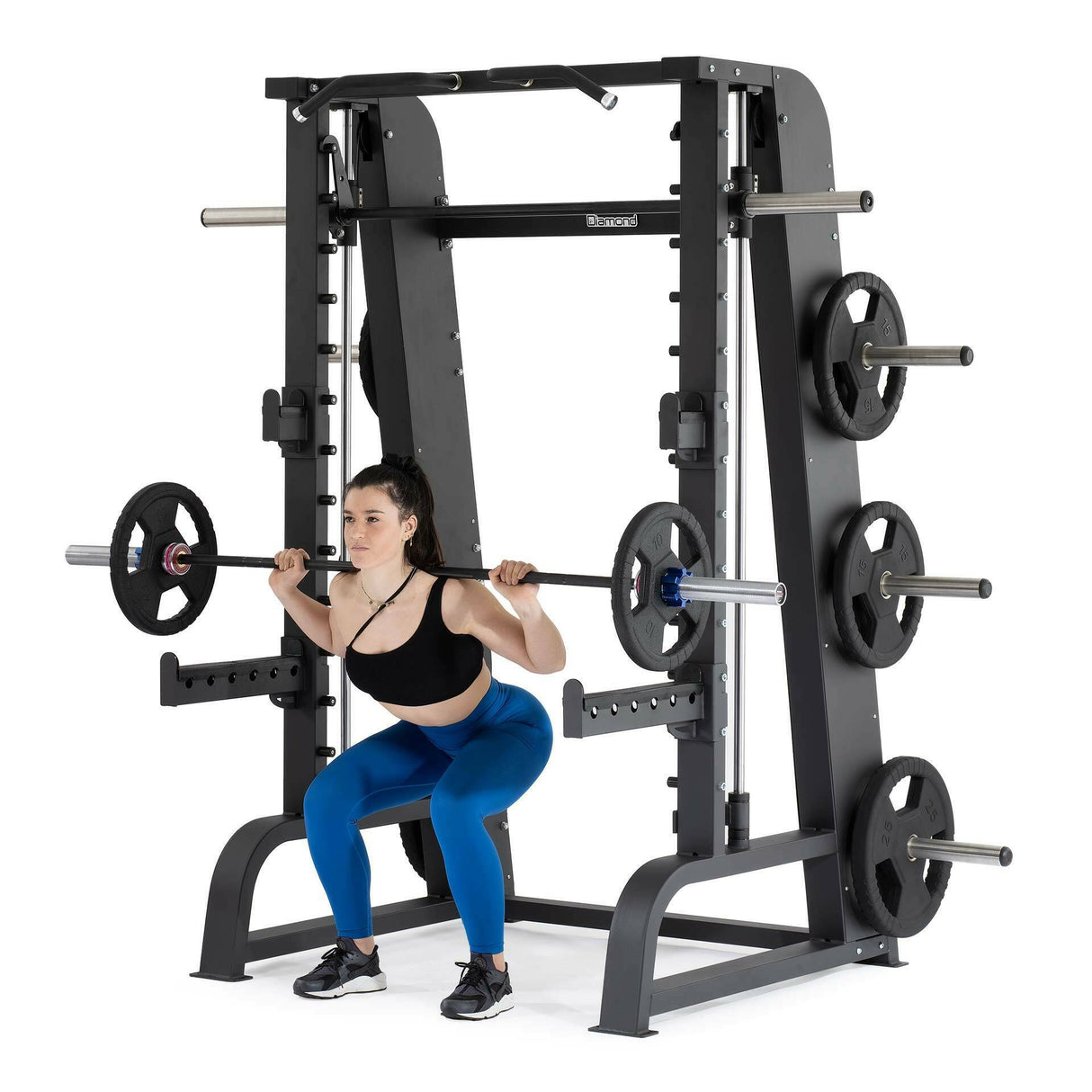 Smith Machine + Postazione Rack - Plate Loaded Linea Diamond cod. PL-SMITHMACHINE-N