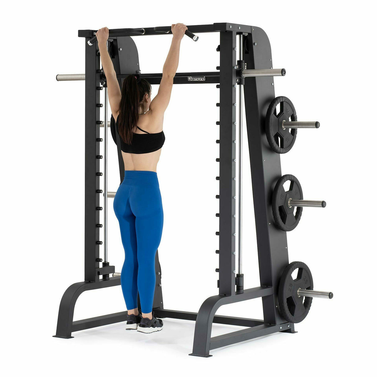 Smith Machine + Postazione Rack - Plate Loaded Linea Diamond cod. PL-SMITHMACHINE-N