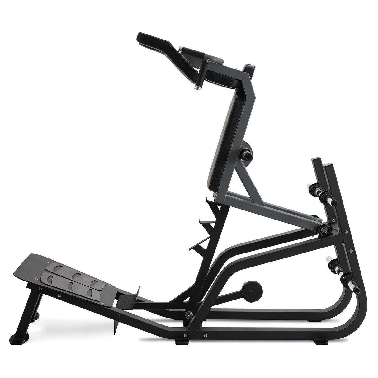 Hack Squat con sistema di blocco al piede- Plate Loaded Linea Diamond cod. PL-HACKSQUAT