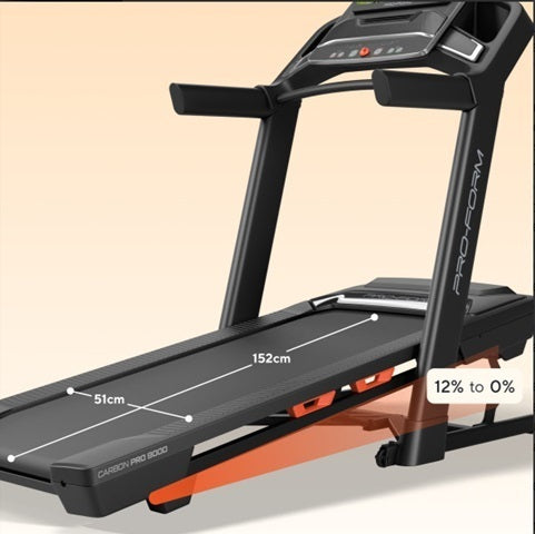 Promo PRO 9000 NEW 2025 - TAPIS ROULANT Proform piano corsa 152 x 51 cm - peso max utente 158 kg cod. PFTL16925-INT