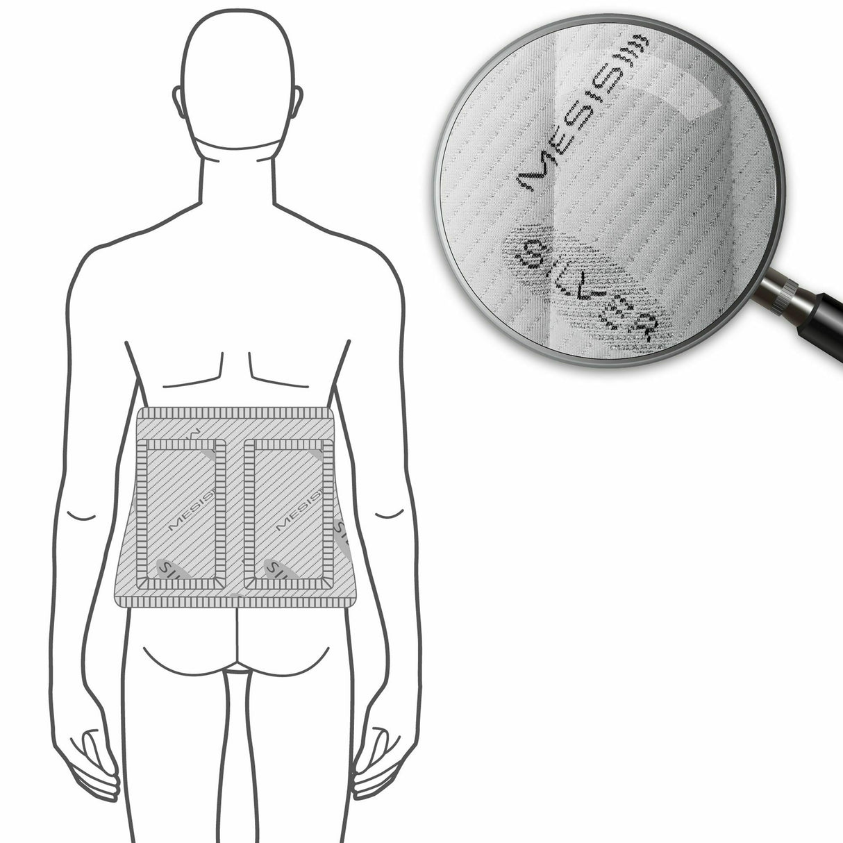 Diffusore tessile Alta frequenza Lombare/renale per Magneto waves - magnetoterapia cod.MW-REN