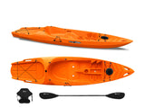 Canoa monoposto Skippy 2.0 Expedition Big Mama Kayal - Kayak 305 cm con 1 posto adulto + 1 bambino + pagaia + seggiolino (FULL PACK) - ARANCIONE