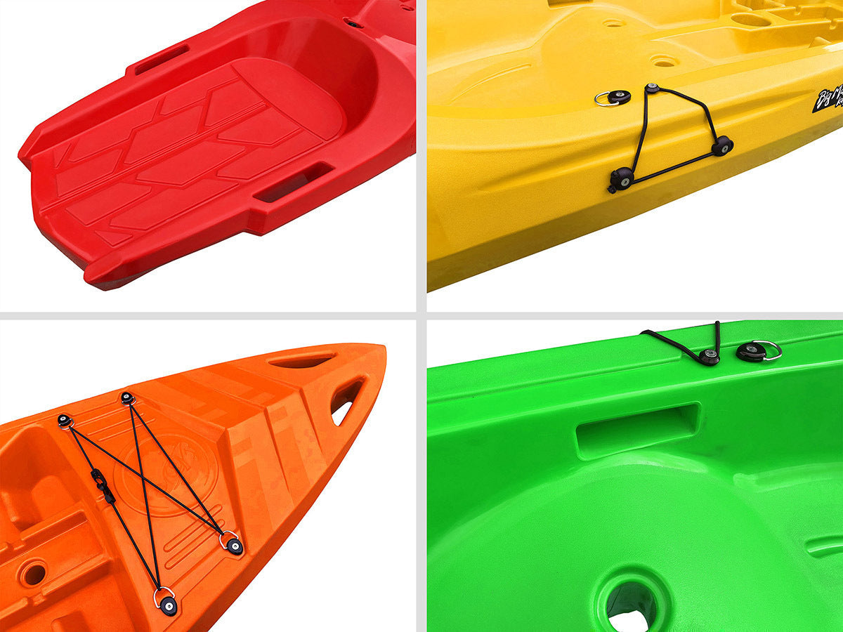 Canoa monoposto Skippy 2.0 Expedition Big Mama Kayal - Kayak 305 cm con 1 posto adulto + 1 bambino + pagaia + seggiolino (FULL PACK) - GIALLO