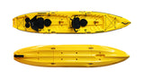 kayak componibile Split 2 Fishing Big Mama kayak, canoa biposto modulare, si monta in 30 secondi, 2 portacanne (rosso)