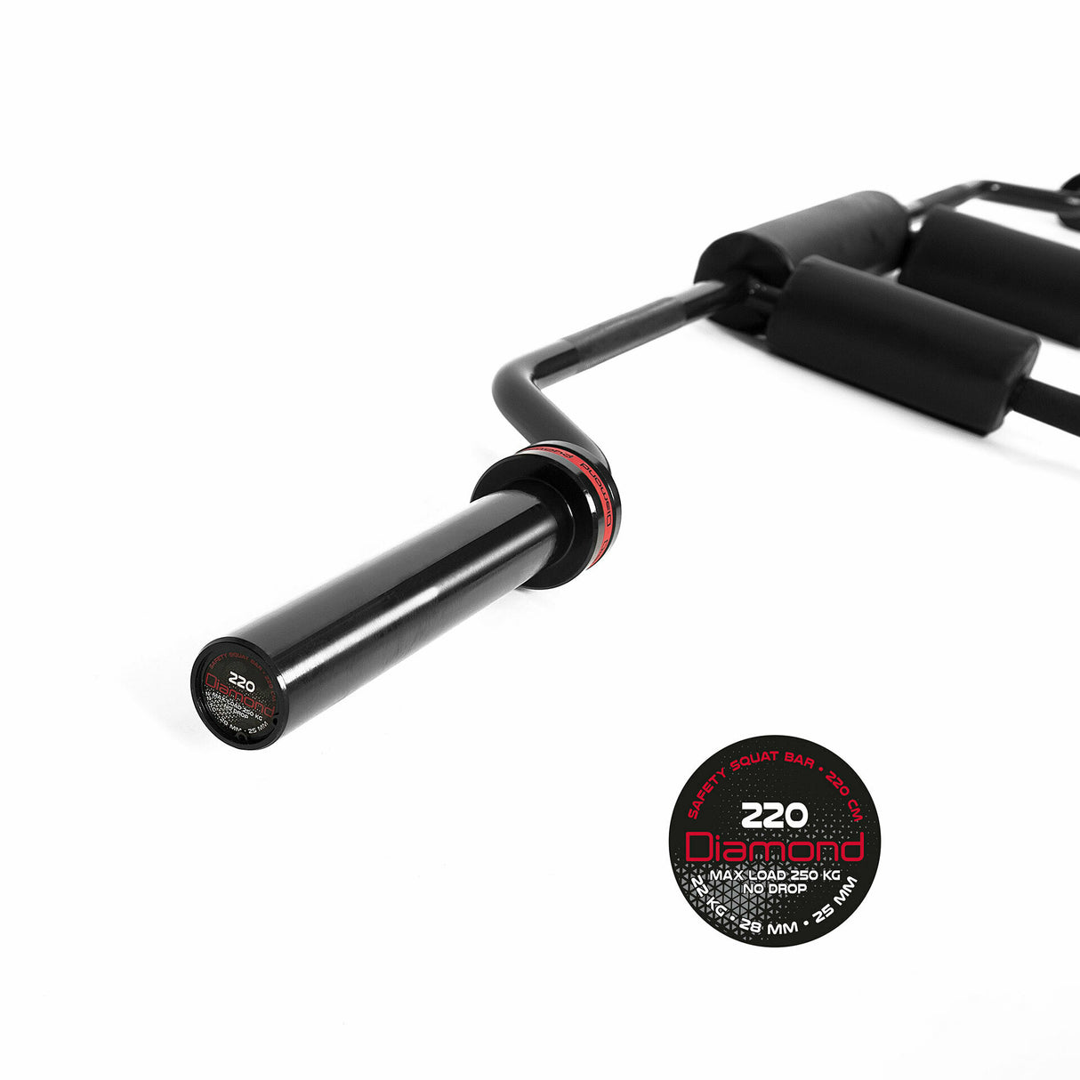 SAFETY SQUAT BAR 220 CM - Cod. SSBD220- LINEA DIAMOND