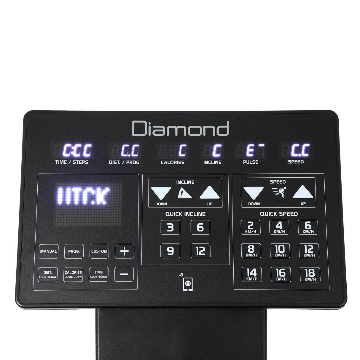 Tapis Roulant Inclinazione 18% - motore AC ad alte prestazioni nastro ortopedico antiscivolo da 2,5 mm - Linea Diamond  Cod. T81