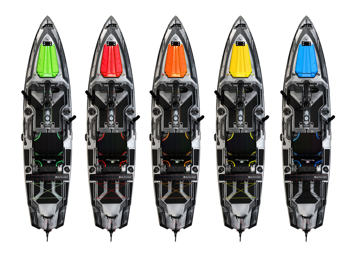BIG MAMA KAYAK A PEDALI TRIKEN 380 + Motore Minn Kota POWERDRIVE MR 45lb, GPS SpotLock,Autopilota + Pulpito inox + Piastra sgancio rapido