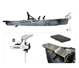 BIG MAMA KAYAK A PEDALI TRIKEN 380 + Motore Minn Kota RIPTITE POWERDRIVE MR 55lb, GPS SpotLock,Autopilota + Pulpito inox + Piastra sgancio rapido