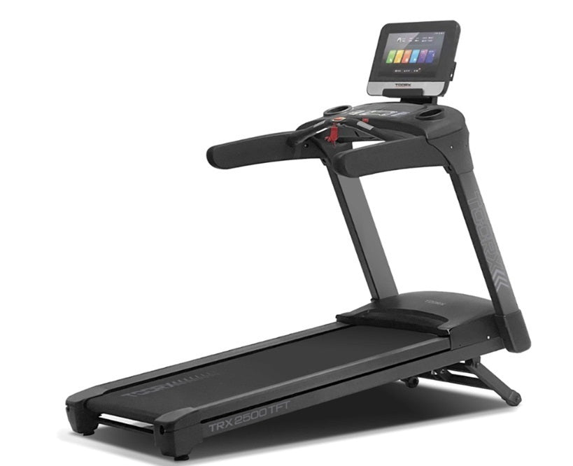 TRX-2500 TFT TAPIS ROULANT MOTORE AC fascia cardio inclusa APP READY 3.0 compatibile con Zwift e Kinomap - piano corsa 153 x 57 cm - velocità 24 km/h - peso max utente 150 kg TOORX