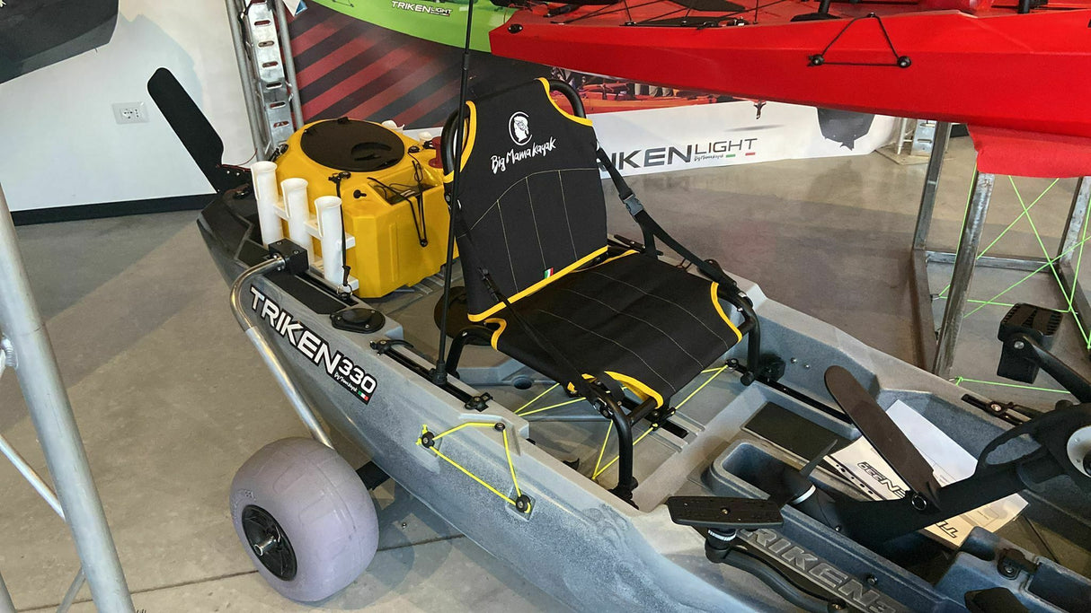 carrello retrattile integrabile per Triken 330 Big Mama Kayak, incluse ruote da sabbia