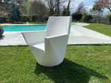 Poltrona arredo giardino da esterno polietilene modello Sara- Made in Italy