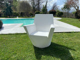 Poltrona arredo giardino da esterno polietilene modello Sara- Made in Italy