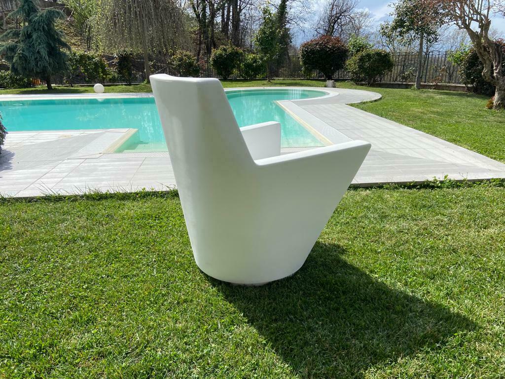 Poltrona arredo giardino da esterno polietilene modello Sara- Made in Italy