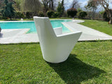 Poltrona arredo giardino da esterno polietilene modello Sara- Made in Italy