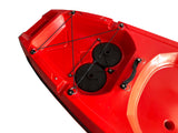 kayak divisibile Split 1 Fishing Big Mama kayak, canoa modulare, si monta in 30 secondi, con 2 portacanne (rosso)