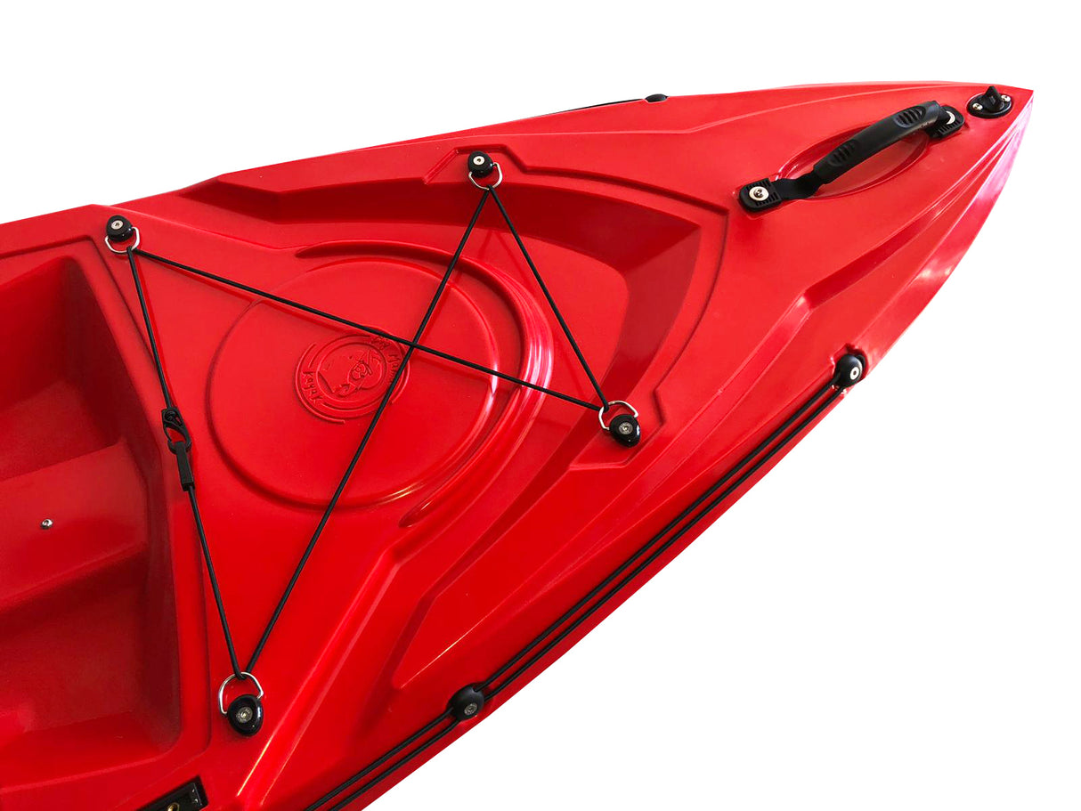 kayak componibile Split 2 Fishing Big Mama kayak, canoa biposto modulare, si monta in 30 secondi, 2 portacanne (arancio)