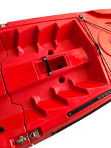 kayak componibile Split 2 Fishing Big Mama kayak, canoa biposto modulare, si monta in 30 secondi, 2 portacanne (rosso)