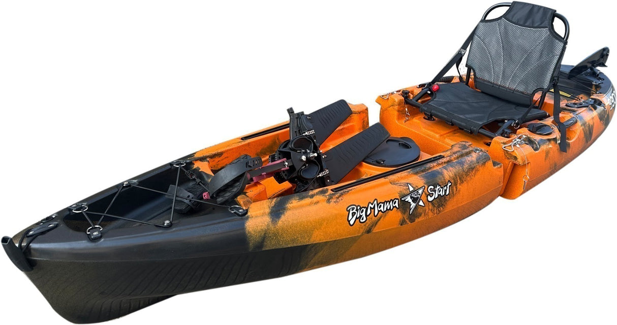 Kayak divisibile a pedali con pinne BIG MAMA START S300 family 2 posti + 2 pagaie + 2 sedili + 2 pedali