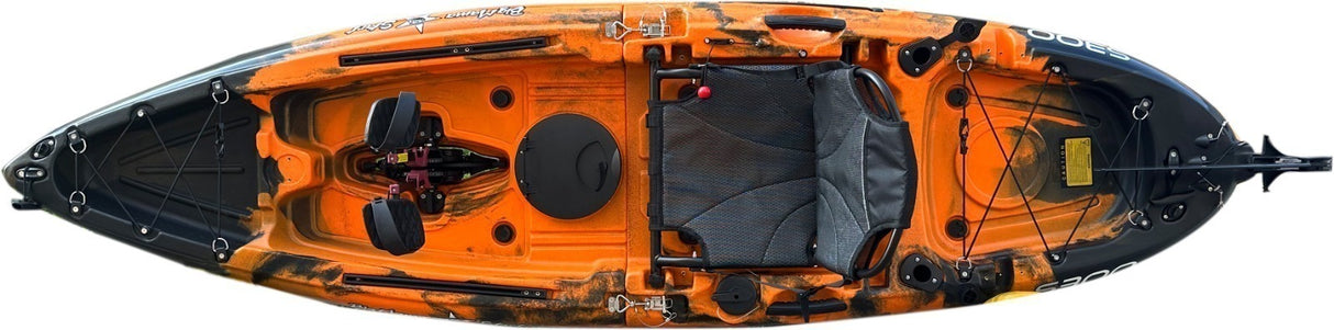 Kayak divisibile a pedali con pinne BIG MAMA START S300 family 2 posti + 2 pagaie + 2 sedili + 2 pedali