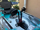 Kayak divisibile a pedali con pinne BIG MAMA START S300 monoposto componibile + motore BIXPY K1 Outboard Kit con batteria PP-378 Wh v4 + Adattatore Low Profile Thruhull Pedal Drive