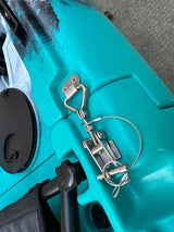 Kayak divisibile a pedali con pinne BIG MAMA START S300 monoposto componibile + motore BIXPY K1 Outboard Kit con batteria PP-378 Wh v4 + Adattatore Low Profile Thruhull Pedal Drive