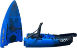 Kayak divisibile a pedali con pinne BIG MAMA START S300 monoposto componibile + motore BIXPY K1 Outboard Kit con batteria PP-378 Wh v4 + Adattatore Low Profile Thruhull Pedal Drive