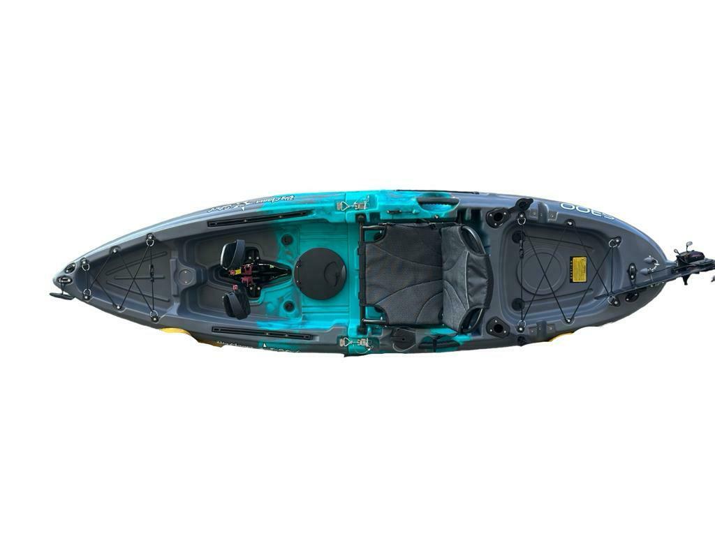 Kayak divisibile a pedali con pinne BIG MAMA START S300 colore BLUE GRAY