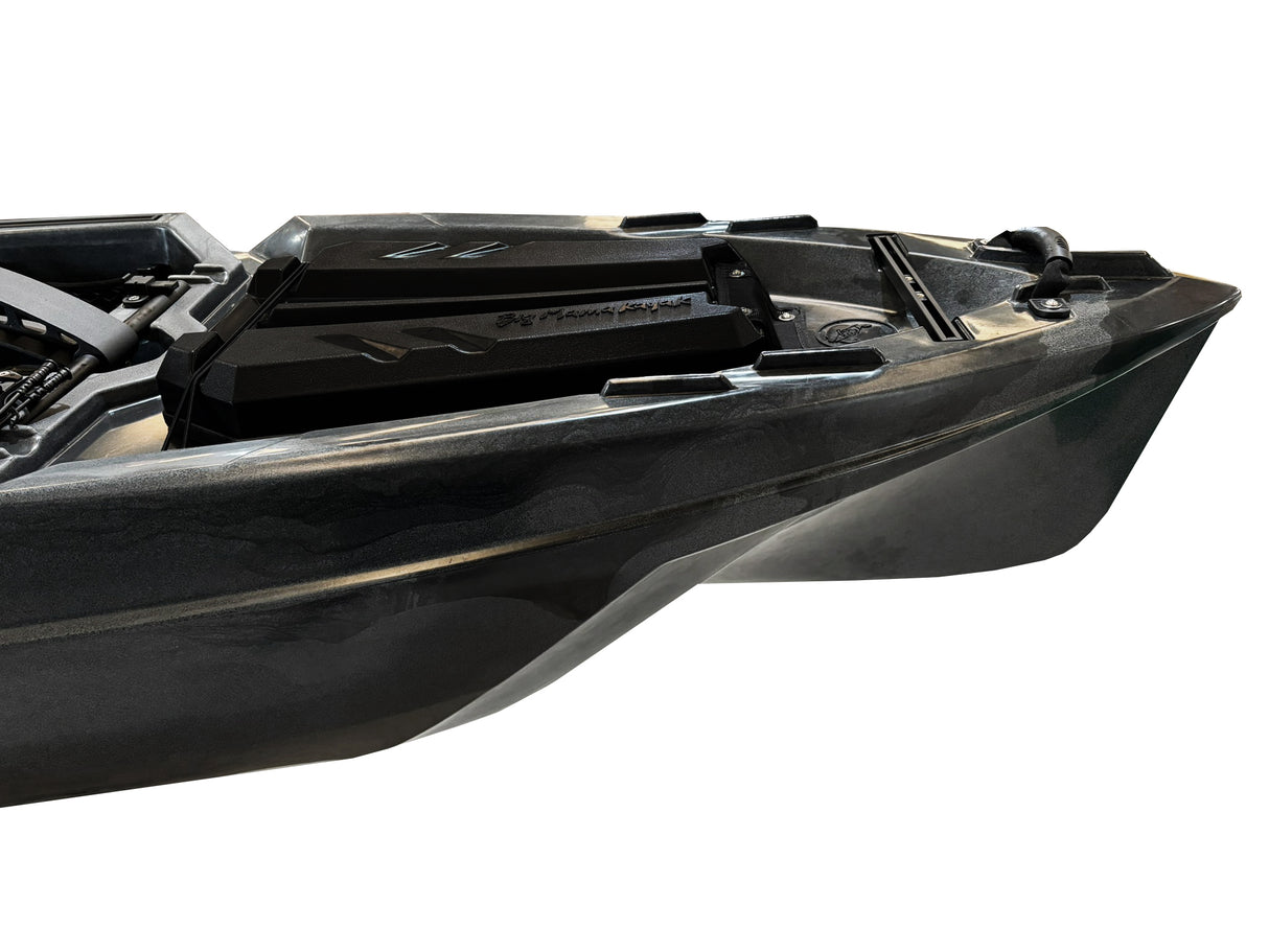 BIG MAMA KAYAK A PEDALI TRIKEN 380 Revolution + motore elettrico BIXPY K1 Outboard Kit con batteria PP-378 Wh v4 + Adattatore centrale Hoodoo Pedal Drive