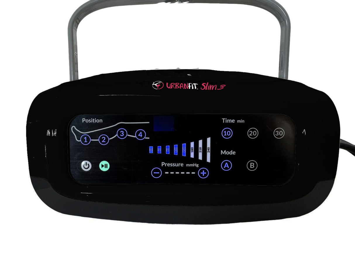 macchinario pressomassaggio Slim 3 Apparecchio Pressoterapia Con 2 Programmi + 2 Gambali + Fascia Addominali/glutei + Con Telecomando (pack 2) Linea Urban Fit