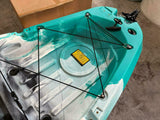 Kayak monoposto divisibile a pedali con pinne BIG MAMA START S500 componibile + motore Bixpy K1 Angler PRO Kit Outboard con batteria inclusa PP-768 Wh + Adattatore Low Profile Thruhull Pedal Drive