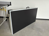 Urban Play Ping pong trasportabile in valigia, da interno, richiudibile con ruote, racchette e palline colore verde