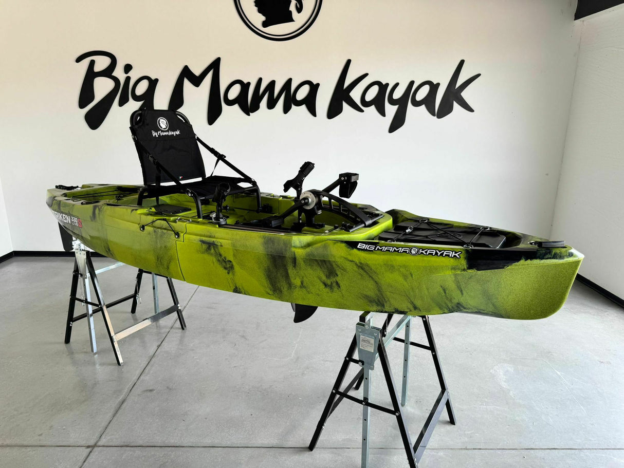 Kayak a Pedali divisibile Big Mama Triken 330 S live, con ruote e vasca del vivo