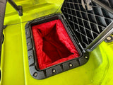 Kayak fishing a Pedali divisibile Big Mama Triken 330 Live S, con ruote e vasca del vivo - SCAFO GRIGIO NERO, gavone GIALLO