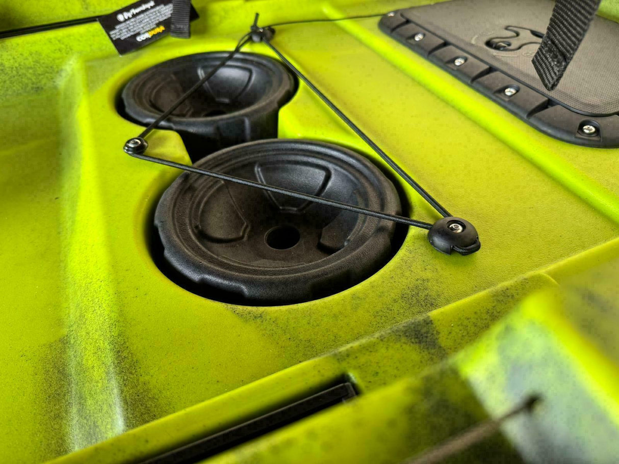 Kayak fishing a Pedali divisibile Big Mama Triken 330 Live S, con ruote e vasca del vivo - COLORE VIPER GREEN