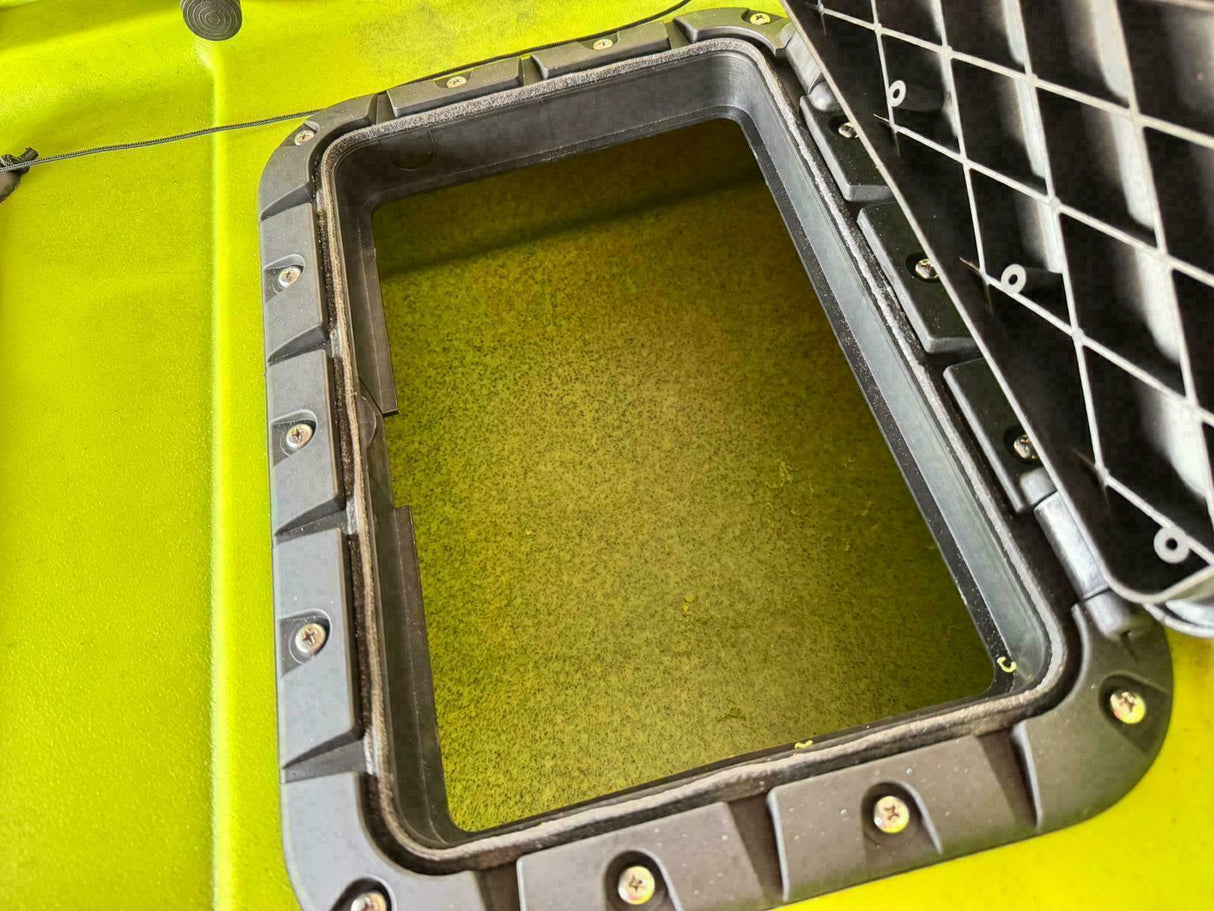 Kayak fishing a Pedali divisibile Big Mama Triken 330 Live S, con ruote e vasca del vivo