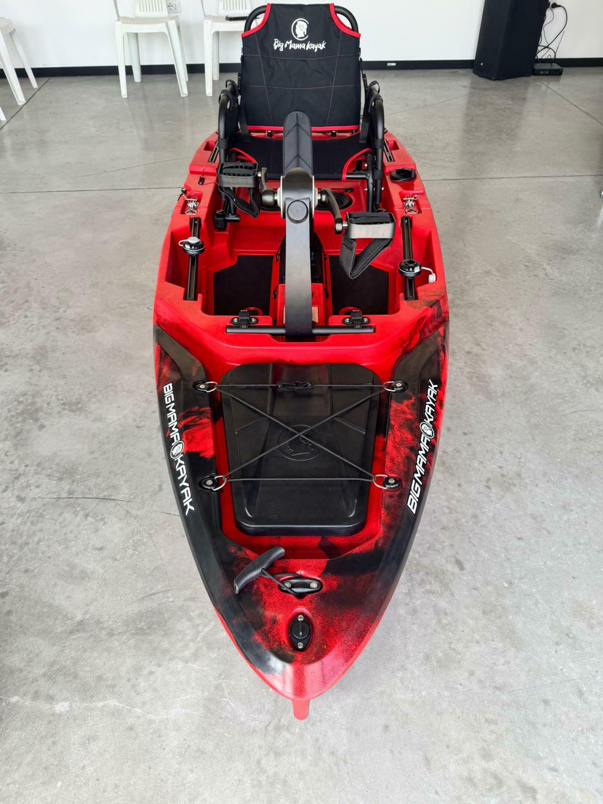 Kayak a Pedali divisibile Big Mama Triken 330 S live, con ruote e vasca del vivo